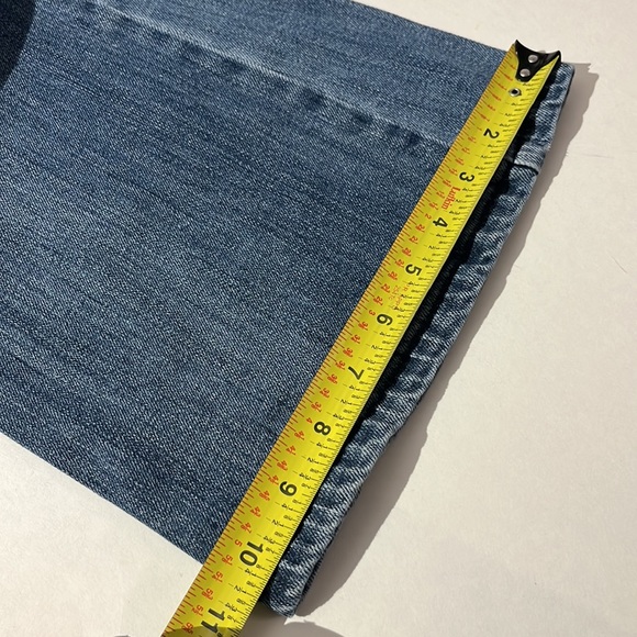 Forever 21 super flare denim jeans distressed low rise Y2K sz 28 light wash - Picture 9 of 10